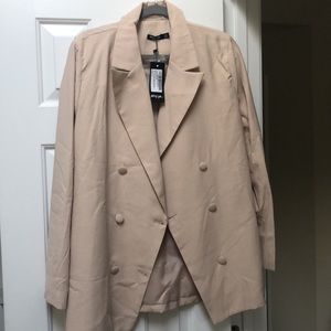 NastyGal x Em Rata Oversized Ecru Blazer